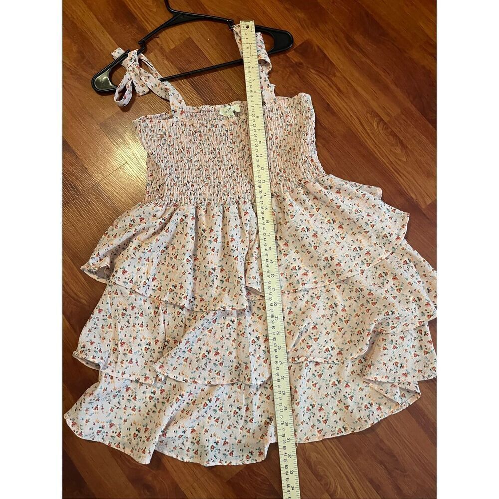 NWOT Pie In The Sky Smocked , Ruffled, Pink Sundress medium ￼ - Picture 10 of 12